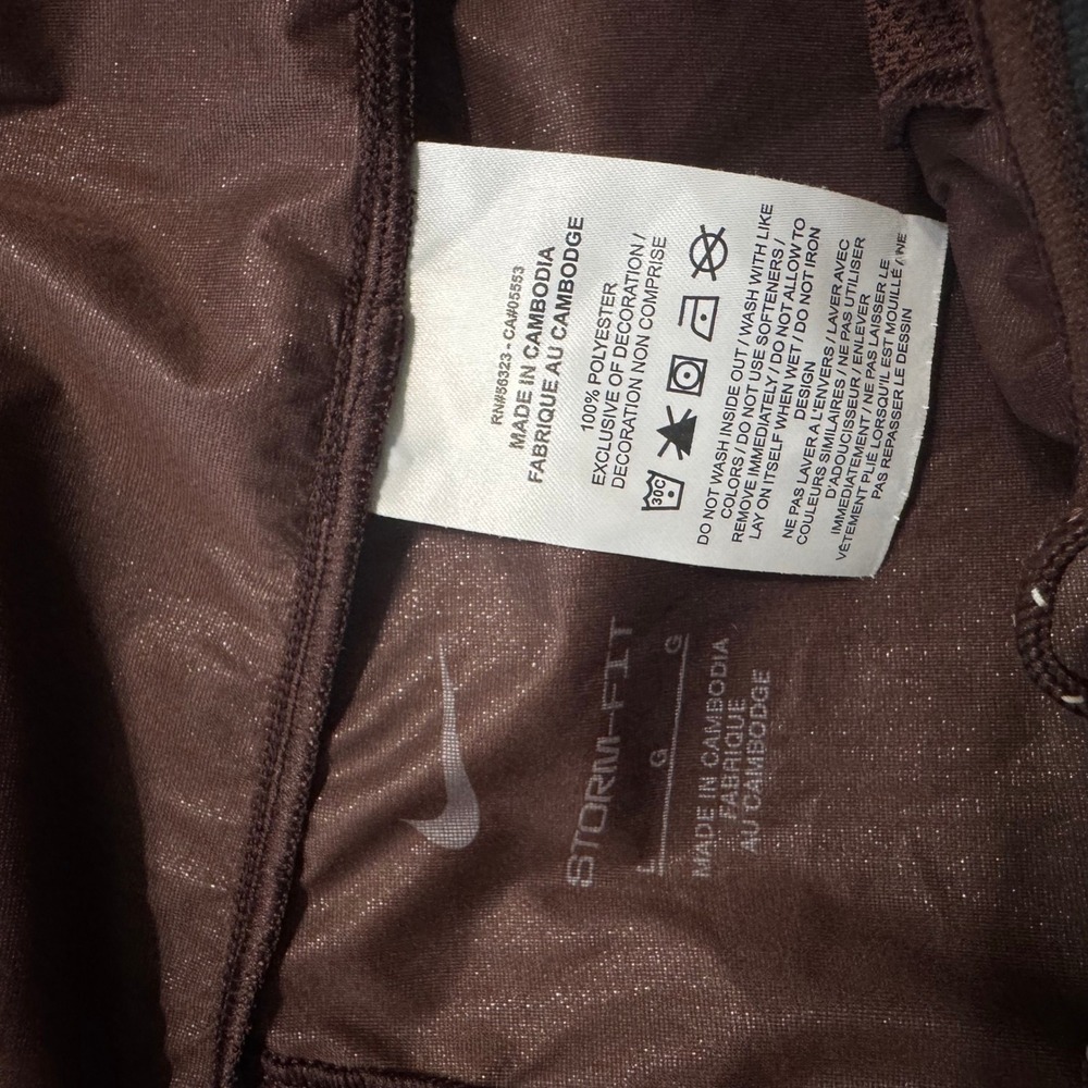 Nike Storm Fit‎ Pants Mens L Brown Lightweight Joggers Athletic Running Outdoors - Picture 2 of 7